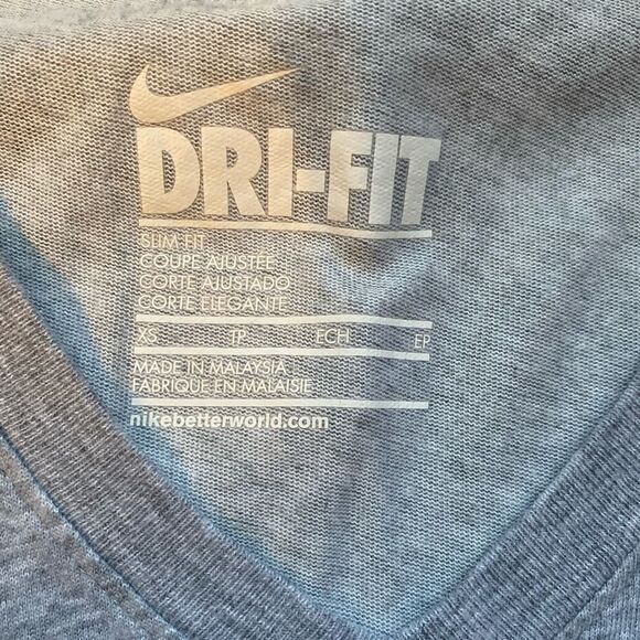 Nike Livestrong‎ Unite the Fight Dri-Fit  v neck heather grey tee - Picture 3 of 6